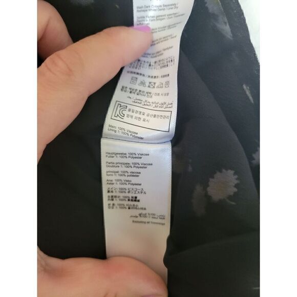 Joules Black Daisy Kyra Print Vneck Spaghetti Strap Tank Blouse Sz 8 New - Picture 5 of 5